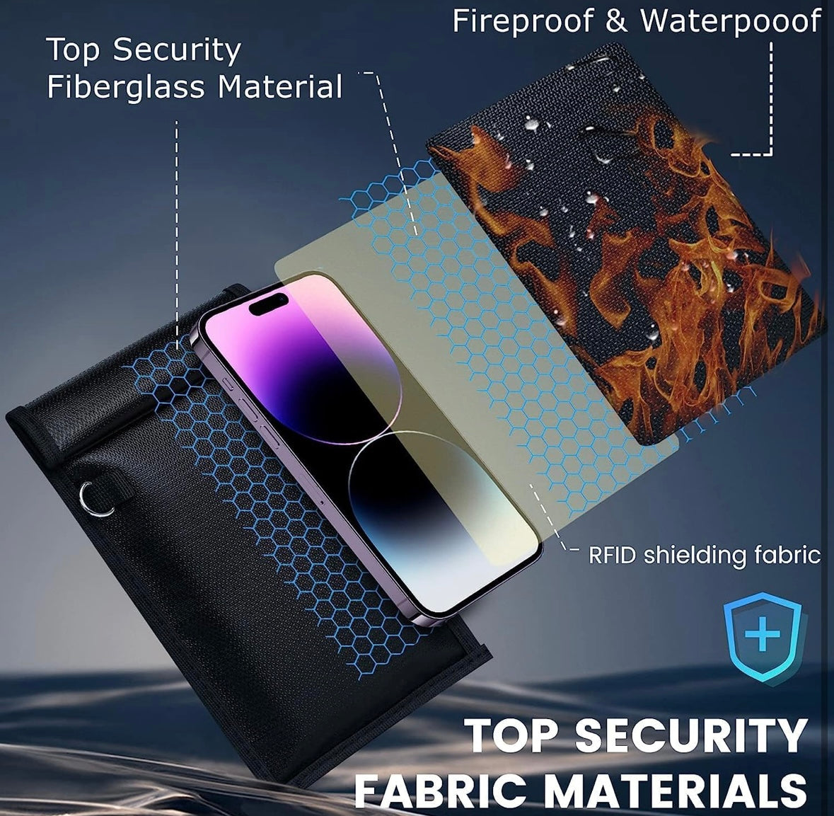 RFID signal blocking phone pouch