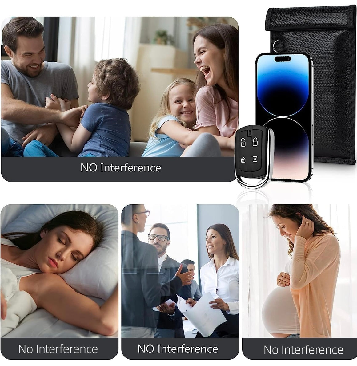 RFID signal blocking phone pouch