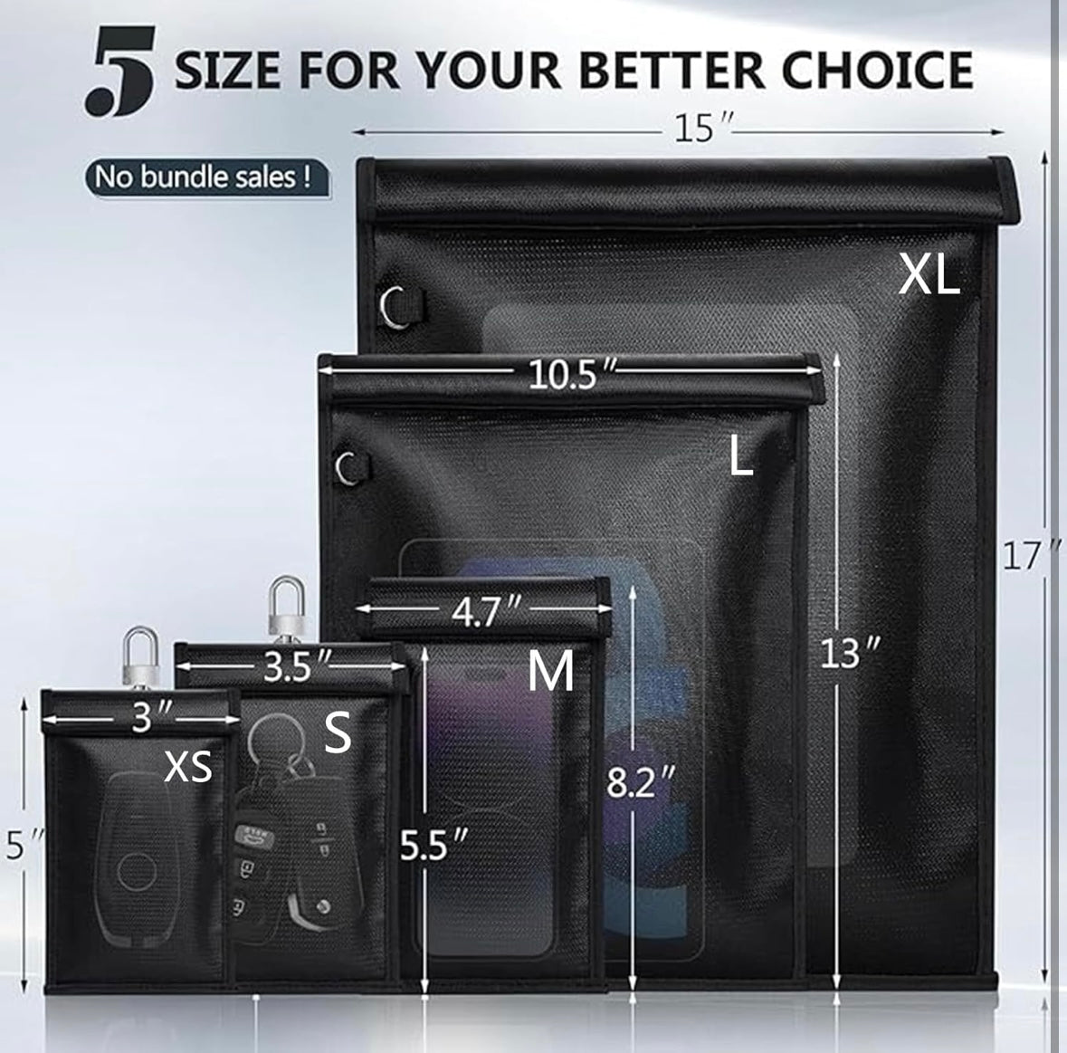 RFID signal blocking phone pouch