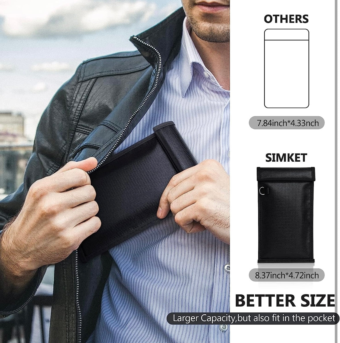 RFID signal blocking phone pouch